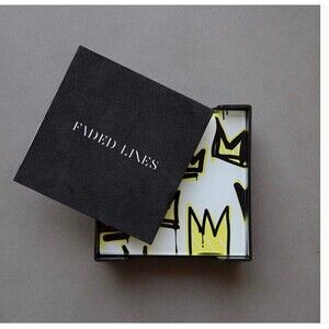 Faded Lines Graffiti Style Glass Coaster Set (6) New